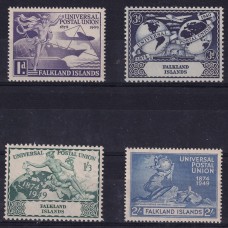 MALVINAS 1949 Yv 97/100 SERIE COMPLETA DE ESTAMPILLAS NUEVAS MINT 10 € BARCOS AVIONES